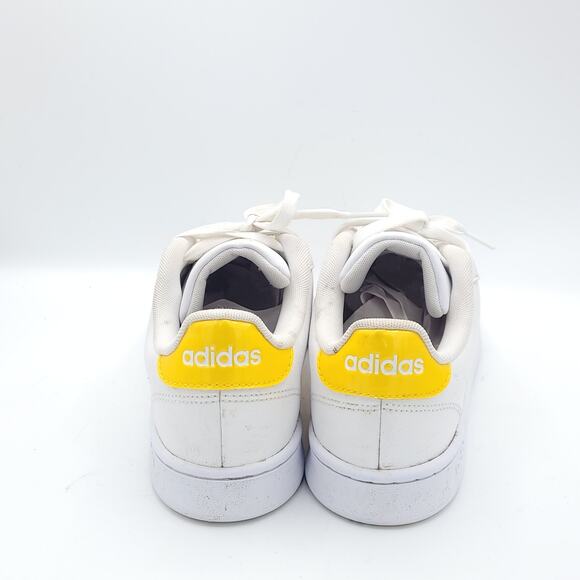 Adidas Grand Court White Yellow Stripe Superstar Casual EE9687 Womens size 9.5 - Picture 6 of 9